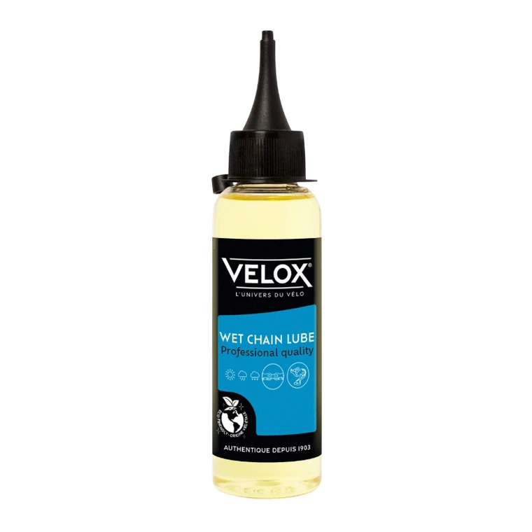 Lubrifiant vélo chaine Velox Wet Lube conditions humides (100ml)