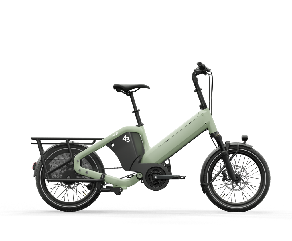 Vélo longtail Bike43 Mid (Vert Sauge, Bosch Performance Line, Chaine)
