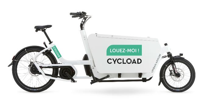 Location vélo cargo biporteur Urban Arrow Cargo L