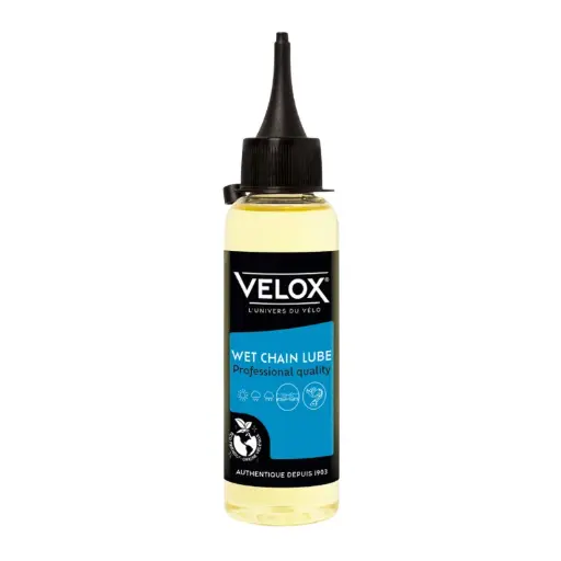 Lubrifiant vélo chaine Velox Wet Lube conditions humides (100ml)